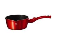 Casserole - 16 cm - Rouge - Bec verseur - Aluminium avec revêtement marbre
