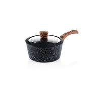 Westinghouse Black Marble Wood Casserole Ø20 cm, Avec Couvercle, Compatible Induction et Tous Feux, Sans PFOA, Antiadhésive, Compatible Lave-Vaisselle