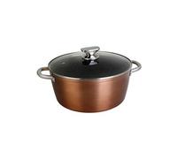 Casserole 24cm Induction, Couvercle en Verre, Antiadhésive sans PFOA, Aluminium, Wecook, Professional, , Cuivre