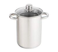 Casserole à asperges - En acier inoxydable - Diamètre x hauteur : 16 x 21 cm - Avec panier amovible - Convient également comme pot à pâtes, spaghetti, légumes, etc.