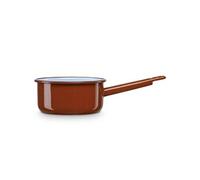 Casserole à Lait, Acier Emaillé 10cm, Bouilloire Poignée 0,45L Induction Vintage Terra Marron