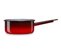 Casserole à Lait, Acier Émaillé 14 cm, Bouilloire Poignée 1 L Induction, Vintage Briebe Ignea Rouge 9 G