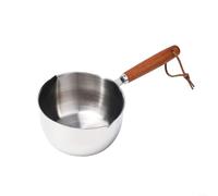 Casserole à lait antiadhésive, petite casserole à lait profonde en acier inoxydable avec double bec verseur, mini casserole à lait pour chauffer le lait, faire du sirop (150 ml)