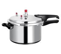 Casserole à pression - 24 cm, 7 litres - Aluminium - Compatible gaz et induction - Avec insert à vapeur - Blanche