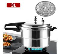 Casserole à pression - 3 litres - Compatible avec les plaques de cuisson à gaz et à induction - Renforcée - Sûre - Antidéflagrante - Pour usage domestique et professionnel