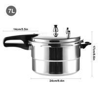 Casserole à pression 7L - Pour usage domestique et professionnel - Compatible avec les plaques à gaz et à induction - Double paroi - Sûre et antidéflagrante
