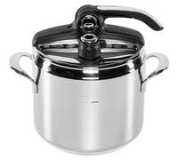 Casserole à pression en acier inoxydable de 7 litres avec insert, compatible induction
