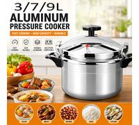 Casserole à pression en aluminium 3L 7L 9L, anti-explosion, pour cuisinière à gaz, double fond, cuisson rapide, pour usage domestique, cuisine et restaurant. 9L