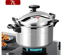 Casserole à pression en aluminium - Cocotte minute de 7 litres pour gaz - Uniquement pour les cuisinières à gaz - Sécurisée contre les explosions - Soupape de sécurité - Couvercle à fermeture facile