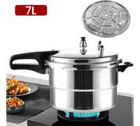 Casserole à pression en aluminium de 7 litres - Idéale pour les cuisinières à gaz et à induction - Casserole multifonctionnelle pour la cuisine