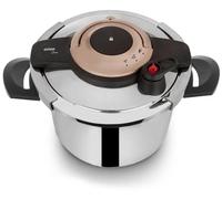 Casserole à pression - Fermeture automatique - 5 litres - Acier inoxydable - Compatible avec les plaques de cuisson à gaz et à induction - Diamètre : 24 cm - e LFGB