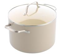 Casserole à soupe en céramique antiadhésive GreenChef Nordics, avec couvercle en verre, 24 cm / 7,6 litres, compatible induction