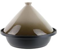Casserole à tajine - Casserole pour ragoût - Cuisson lente - Compatible avec les plaques à induction - Diamètre de 30 cm - Couleur taupe