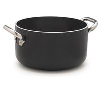 Casserole Agnelli AL Black ALSA2104SSPI20, en aluminium, diamètre 20 cm, compatible avec les plaques à induction, revêtement antiadhésif