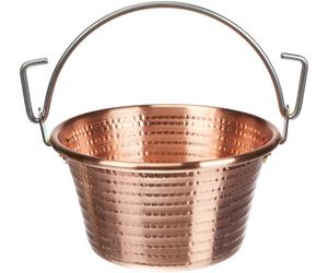 Casserole Agnelli Family Cooking, en cuivre, avec anse en laiton, diamètre 28 cm