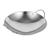 Casserole Alvéolée en Acier Inoxydable à Double Poignée, Mini Noire | Surface Antiadhésive, Poignées Antidérapantes et Anti-brûlure, Légère à Transporter, pour Fruits de Mer et Petit Déjeuner