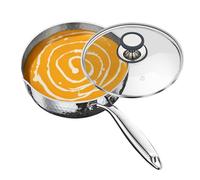Casserole | Anti-adhésif avec couvercle poignée et bec verseur | Casserole Vapeur Faitout | pour frire, mijoter, bouillir, cuisiner, maison, compatible induction