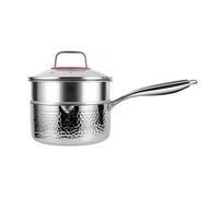 Casserole antiadhésive avec couvercle pour cuisson et chauffage uniforme Bec verseur Compatible avec toutes les tables de cuisson avec cuiseur vapeur 061059