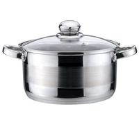 Marmite - KINGHOFF - KH-4327 - 16cm - Acier inoxydable - Couvercle en verre
