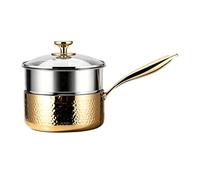 Casserole Avec Couvercle,En Acier Inoxydable Avec Revêtement Antiadhésif Et Bec Verseur,Casserole Vapeur Faitout | Pour Cuisine Maison Frire Bouillir Mijoter Soupe Sauce Compatible Induction