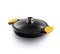 Casserole avec couvercle en argent/inox, polie, pour cuisinière, avec couvercle inclus