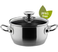 Casserole avec couvercle en verre 16, 20 ou 24 cm, acier inoxydable, poli - Injoy® sans PFAS