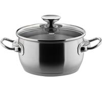 Casserole avec couvercle en verre 16, 20 ou 24 cm, inox, poli - Injoy® sans vitrification