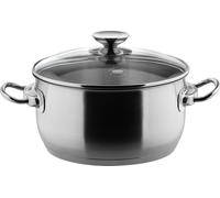 Casserole avec couvercle en verre 16, 20 ou 24 cm, inox, poli - Injoy® sans vitrification