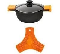 Casserole avec couvercle en verre bra efficient a270332 8,3 l ø 32 cm noir Noir G