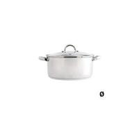 Casserole avec couvercle en verre Quid Ottawa Acier inoxydable - 22 cm