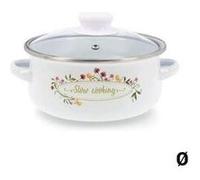 Casserole avec couvercle en verre Quid Memory Acier émaillé - 20 cm