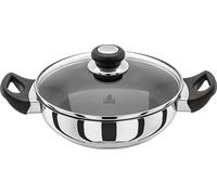 Casserole avec couvercle Judge Vista, acier inoxydable, 24 cm, 2,4 L, argent/noir
