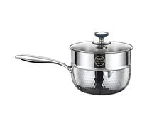 Casserole avec couvercle | Ustensile de cuisson en acier inoxydable avec poignée et bec verseur - Casserole Vapeur Faitout,pour frire, mijoter, bouillir, cuisiner, maison, compatible induction