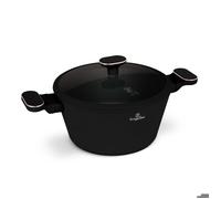 Casserole avec surface et couvercle en titane 24 cm Collection Black Rose - BERLINGERHAUS