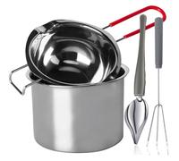 Casserole Bain-Marie - ULISEM - Inox Double - Grande Capacité - Poignée Résistante