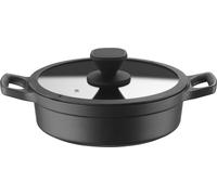Casserole basse antiadhésive Pinti PRO Ø 24 cm avec couvercle – Revêtement 3 couches sans PFOA – Compatible avec tous les types de plaques de cuisson, y compris l'induction – Idéale pour les soupes, l