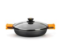Casserole basse BRA Efficient 24cm aluminium coulé avec couvercle