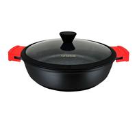Casserole basse Briebe en titane noir, compatible induction, revêtement antiadhésif en titane, 28 cm, aluminium