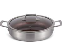 Casserole basse, induction, sauteuse, dessus en verre anti-adhésif
