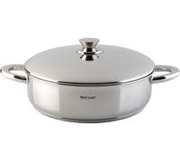 Casserole basse inox - Ø 28 cm - Avec couvercle - Compatible induction - Pour cuisine