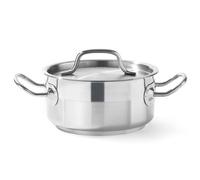 HENDI Marmite, basse, couvercle avec trous de vapeur, pot de cuisson, casserole, braisière, faitout, convient à toutes les sources de chaleur, lavable au lave-vaisselle, 7.5L, ø280x(H)120mm, inox