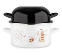 Casserole Baumalu 20 cm Acier Émaillé Motif Phare 2,5 L Induction