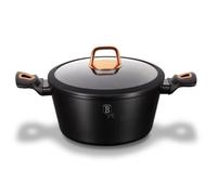 Berlinger Haus, Casserole avec couvercle, 20 cm, collection Black Rose, Revêtement en marbre antiadhésif à 3 couches, Poignée ergonomique, Tous types de plaques de cuisson,