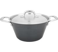 Casserole Carl Schmidt Sohn-Altena avec couvercle, en fonte, 24 x 12,5 cm, argentée