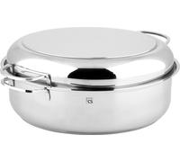 Casserole Carl Schmidt Sohn Trier, acier inoxydable, 38 x 25 cm, argent