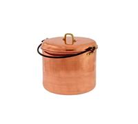 Casserole Cuivre Martelé 28 cm avec Poignées, 12L, Cuisson Parfaite