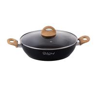 Casserole de 28 cm, revêtement intérieur antiadhésif en céramique, en alliage d'aluminium, à induction, avec couvercle en verre trempé, Osaka OuiChef