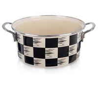 Casserole émaillée - Chachownica - Casserole pour soupes et bouillons - 22 cm - 3 litres - Compatible avec les plaques de cuisson à gaz et à induction - Émail céramique - Multicolore