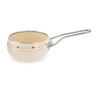 Casserole émaillée Tonca - 15 cm - Acier émaillé - Crème