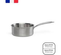 LIVOO Casserole inox MEP160 Brigade 18 cm Acier 18/10 Triply Induction
